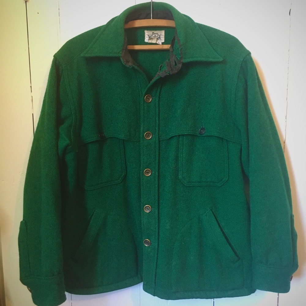 Vintage Woolrich jacket / coat in Emerald Green